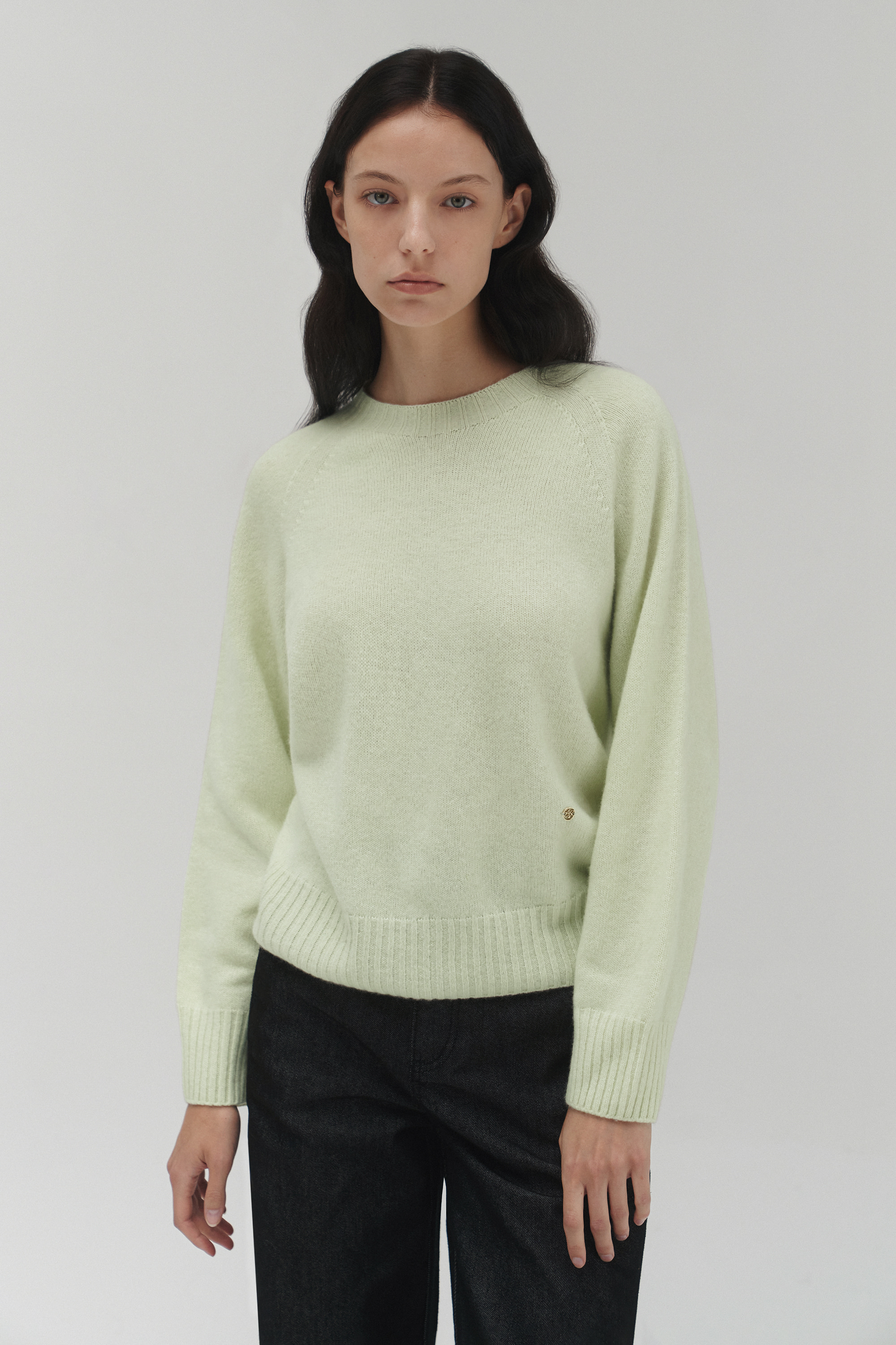 Logo cashmere pullover (lime)