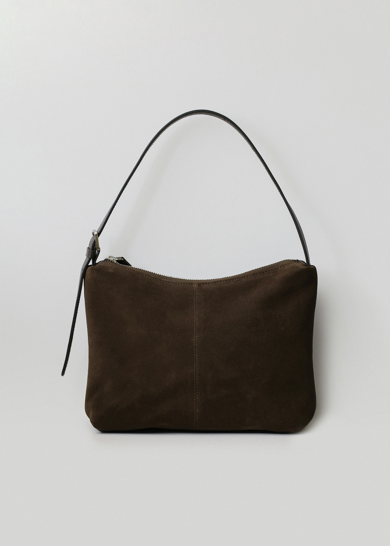 Suede shoulder bag (brown)